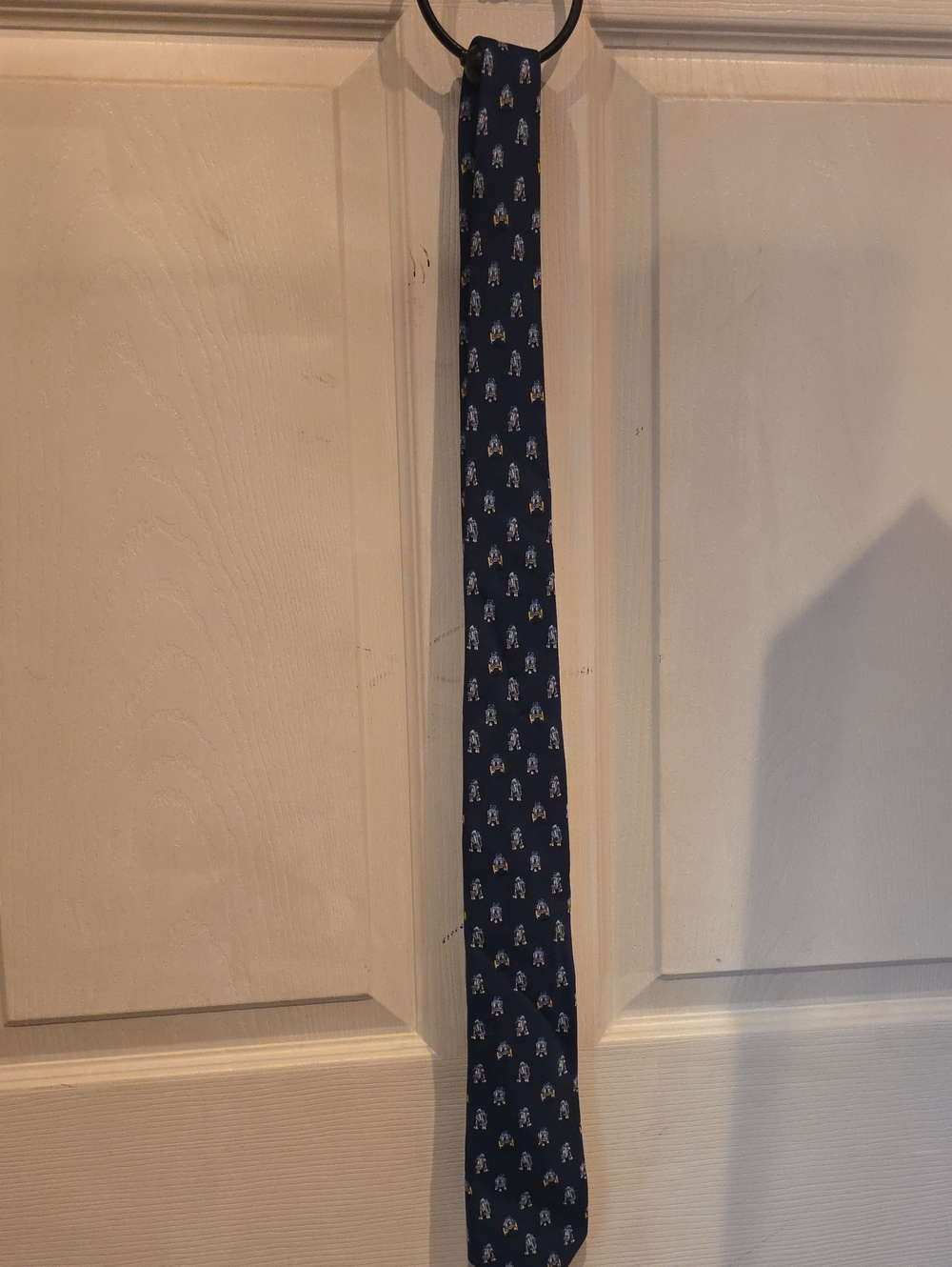 Star Wars Navy Tie with R2-D2 Motif